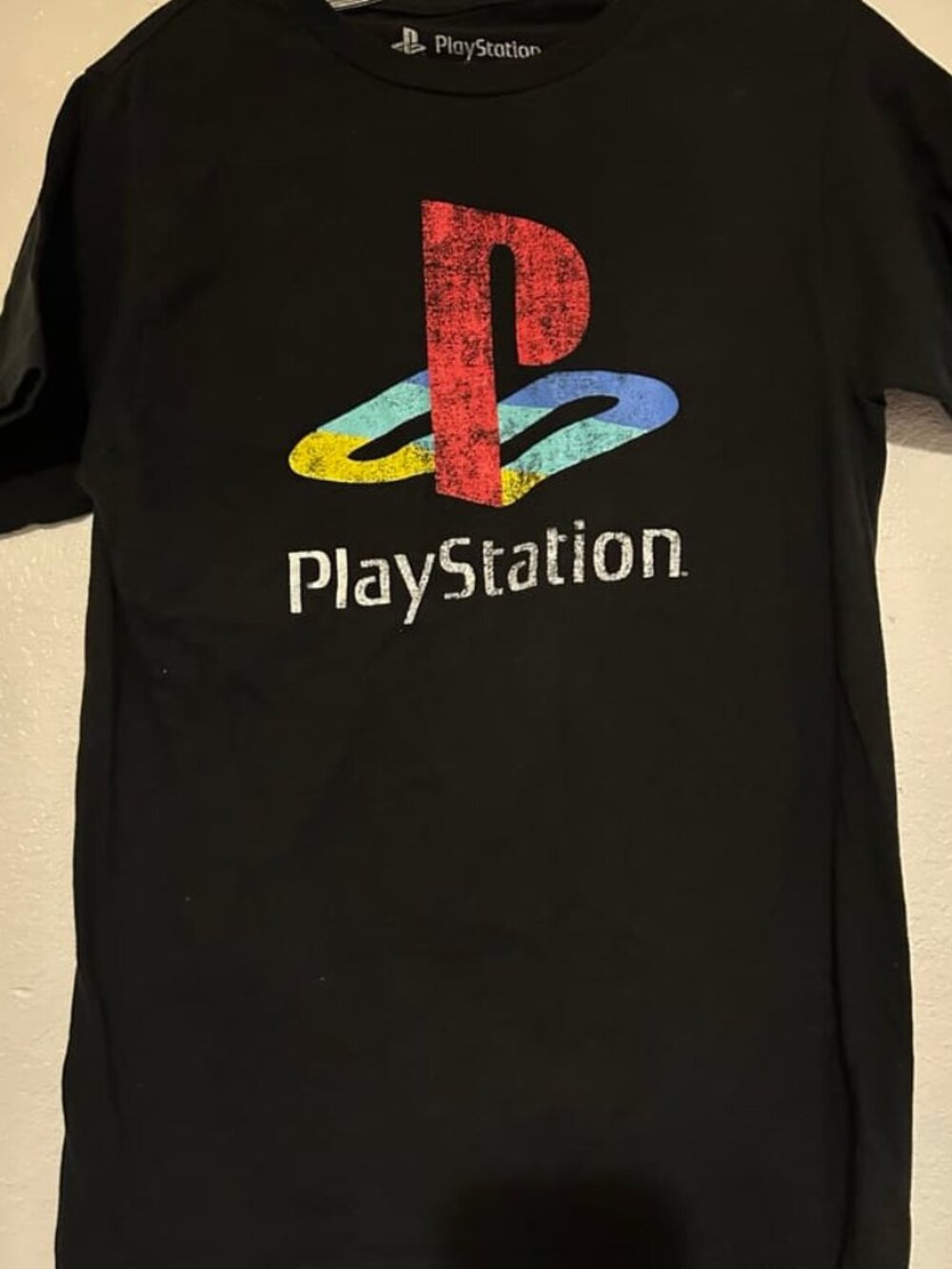 Black PlayStation Logo Graphic T-Shirt Size S
